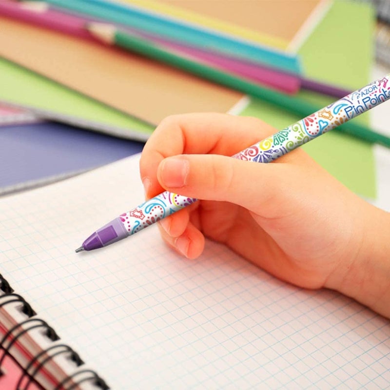 AZOR Greks Colored Ballpoint Pens, Set of 8 Fine Point Pens 0.7mm, Cute & Colorful Pens for Journals, Women, Girls & Gifts, Assorted Colors - Image 2